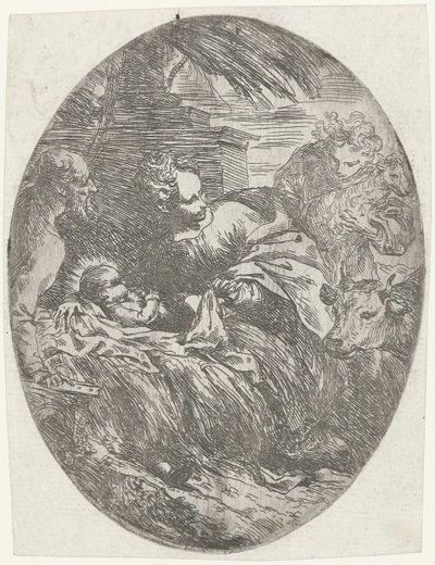 Narození Krista od Bartolomeo Biscaino