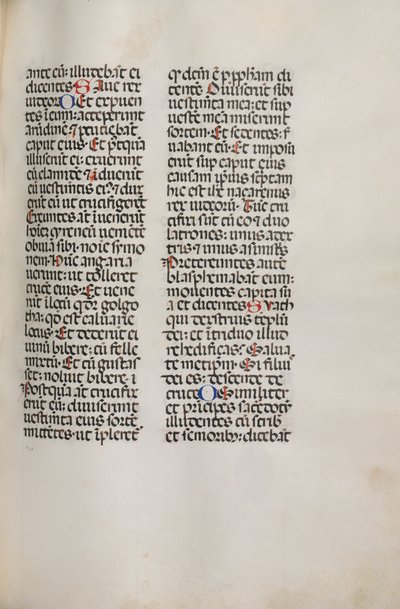 Missale: Fol. 121: obsahuje hudbu pro Hely Hely Lama atd. v rámci St. Mattion Passion, 1469. od Bartolomeo Caporali