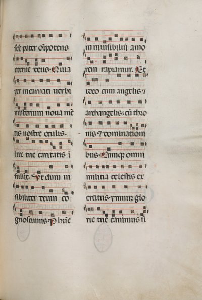 Missale: Fol. 177: Hudba k různým obyčejným modlitbám, 1469. od Bartolomeo Caporali