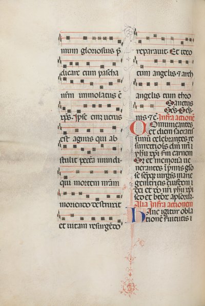 Missale: Fol. 179v: Hudba pro různé obyčejné modlitby, 1469. od Bartolomeo Caporali