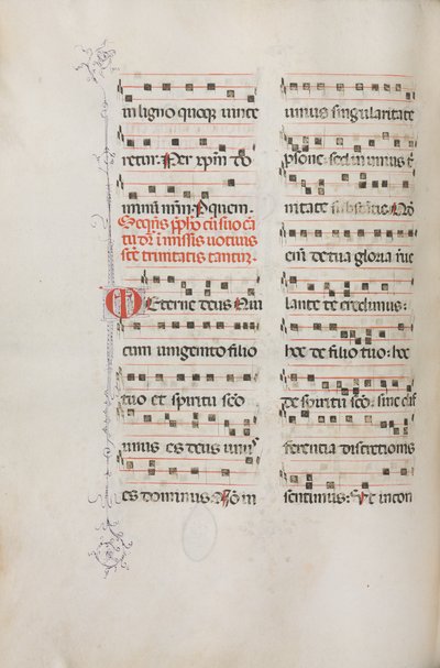 Missale: Fol. 182v: Hudba pro různé obyčejné modlitby, 1469. od Bartolomeo Caporali
