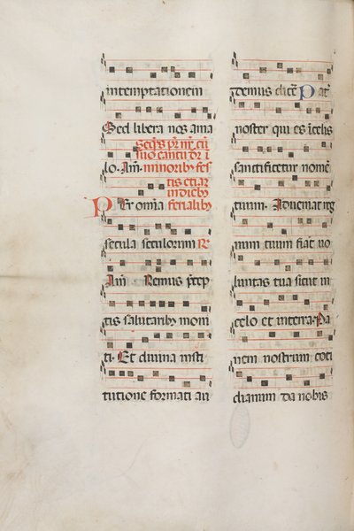 Missale: Fol. 189v: Hudba pro různé modlitby, 1469. od Bartolomeo Caporali