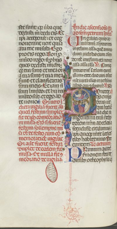 Missale: Fol. 208v: Nanebevstoupení Krista, 1469. od Bartolomeo Caporali