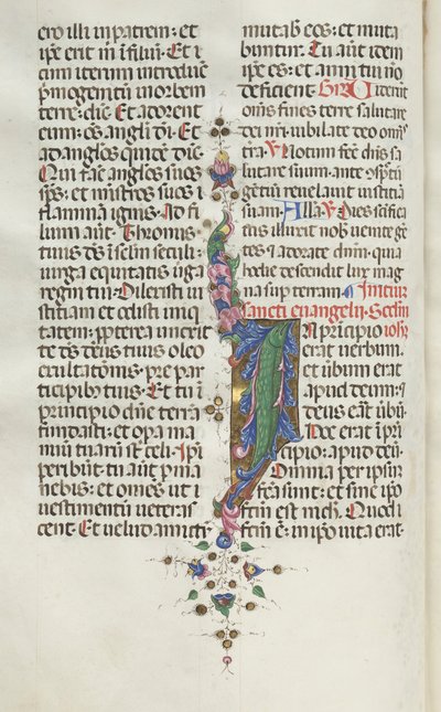 Missale: Fol. 22v: Listí s rybami, 1469. od Bartolomeo Caporali