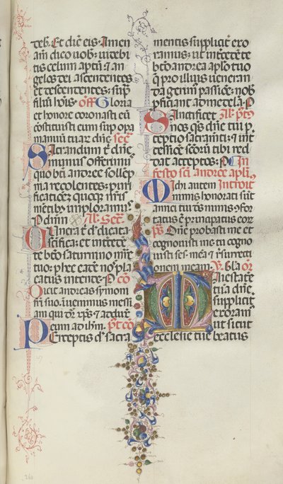 Missale: Fol. 260: Listí s ovocem, 1469. od Bartolomeo Caporali