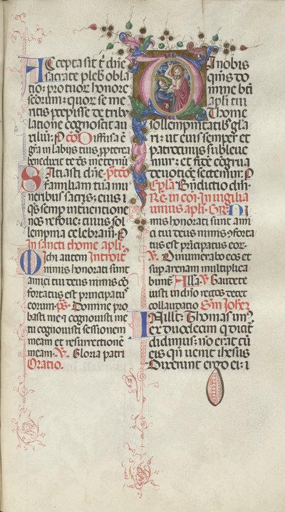 Misál: Fol. 262: Svatý Tomáš, 1469. od Bartolomeo Caporali