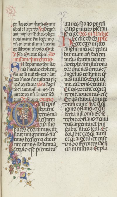 Missale: Fol. 270: Představení Krista Simeonovi, 1469. od Bartolomeo Caporali