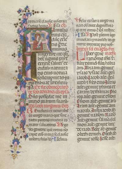 Missale: Fol. 311v: Svatá Anna držící novorozenou Pannu, 1469. od Bartolomeo Caporali
