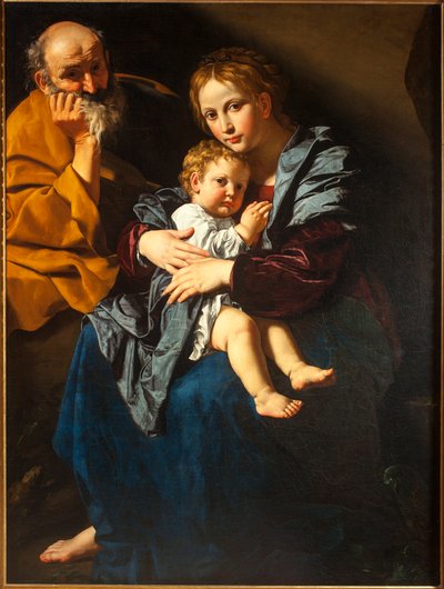 Svatá rodina (olej na plátně od Bartolomeo Cavarozzi