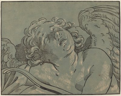 Amor spí od Bartolomeo Coriolano after Guido Reni