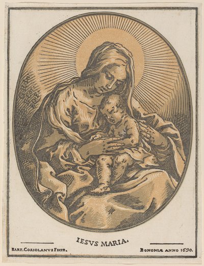 Panna a dítě od Bartolomeo Coriolano after Guido Reni