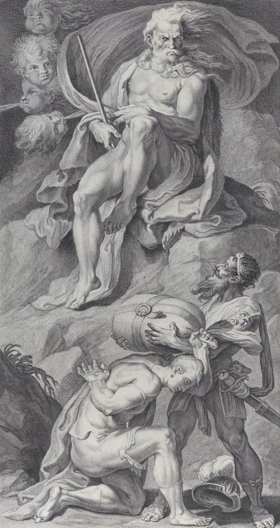 Deska 8: Odysseus přijímající větry v koženém sáčku z Aeolus, 1756 od Bartolomeo Crivellari