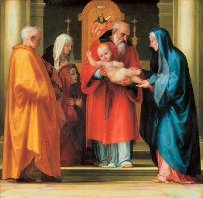 Představení Ježíše v chrámu (detail) od Bartolomeo Fra