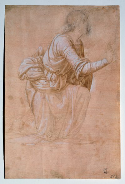 Zvěstování z Volterry (Anděl zvěstování z Volterry) Kresba Fra Bartolomea (zvaný Bartolomeo della Porta) (1472-1517) Uffizi (Kanceláře) Oddělení tisků a kreseb Itálie od Bartolomeo Fra