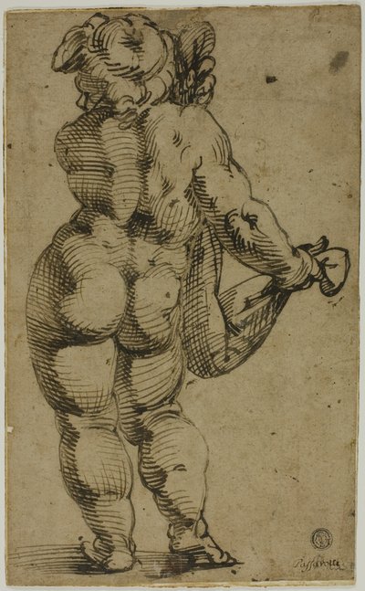 Stojící Putto při pohledu zezadu od Bartolomeo Passarotti