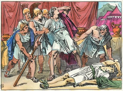 Alexandr Veliký v opilosti zabil Clita od Bartolomeo Pinelli