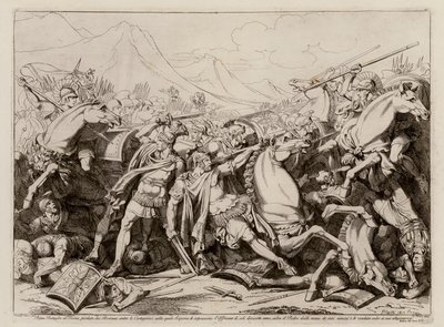 Bitva u Ticina, 218 př. n. l. (lept) od Bartolomeo Pinelli