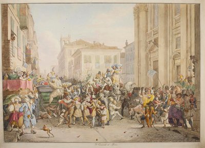 Karneval v Římě od Bartolomeo Pinelli