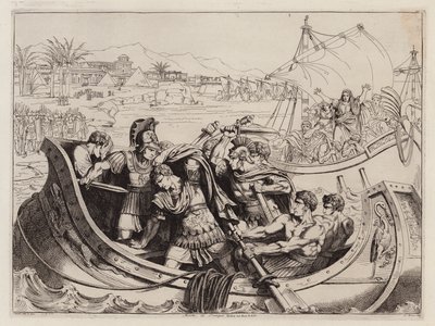 Pompeiova smrt, 48 př. n. l. (lept) od Bartolomeo Pinelli