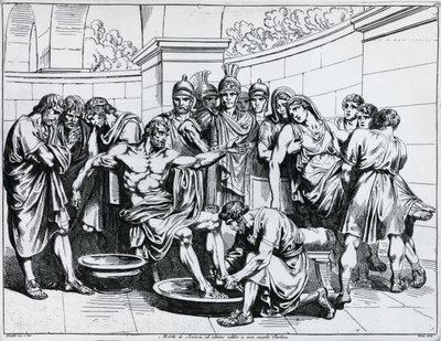 Smrt Senecy, rytina Bartolomea Pinelliho (1781-1835), z Istoria dell