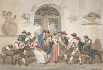 Interiér římského hostince, 1817., 1817. od Bartolomeo Pinelli