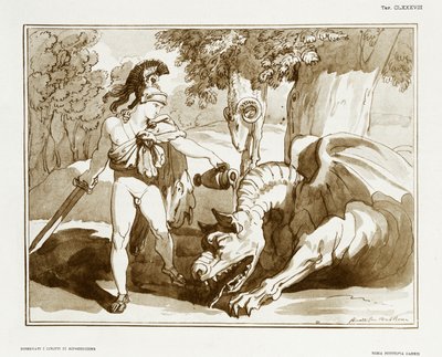 Jason usnul draka hlídajícího Zlaté rouno od Bartolomeo Pinelli