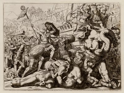 Marcus Claudius Marcellus vítězí nad Kartaginci (lept) od Bartolomeo Pinelli