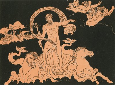 Neptun utišující vlny od Bartolomeo Pinelli