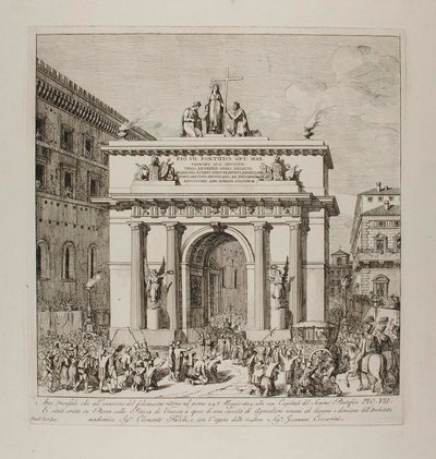 Triumfální vstup Pia VII. do Říma dne 24. května 1814 od Bartolomeo Pinelli