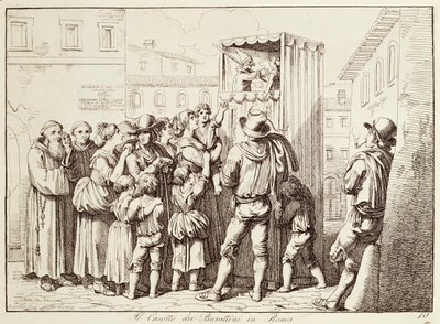 Loutkový stánek v Římě od Bartolomeo Pinelli