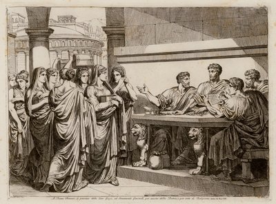 Obětování římských žen (lept) od Bartolomeo Pinelli