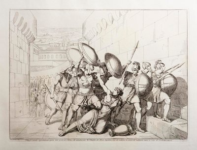Tarpeia otevřela městské brány od Bartolomeo Pinelli