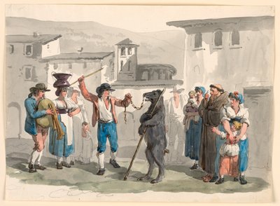Tančící medvěd od Bartolomeo Pinelli