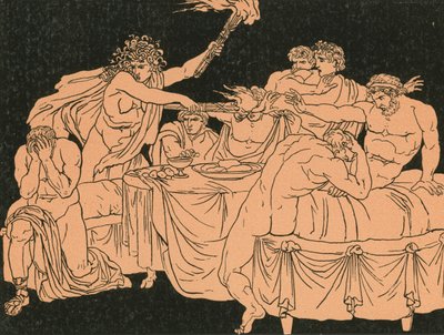 Zuřivost na hostině od Bartolomeo Pinelli