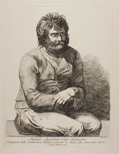 Vůdce lupičů Stefano Spadolino od Bartolomeo Pinelli