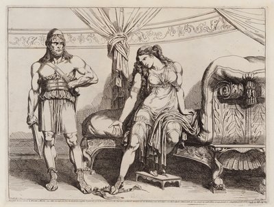 Eunuch Bakchidés, kterého poslal Mithridates VI. z Pontu své ženě Monime (lept) od Bartolomeo Pinelli