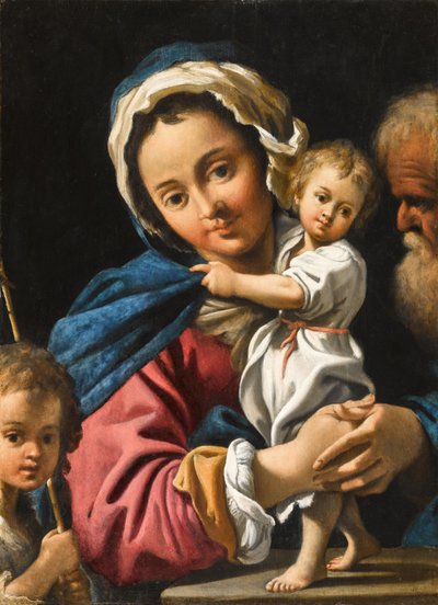Svatá rodina s nemluvnětem svatým Janem Křtitelem od Bartolomeo Schedoni