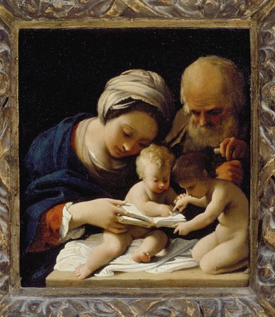 Svatá rodina s mladým svatým Janem Křtitelem od Bartolomeo Schedoni