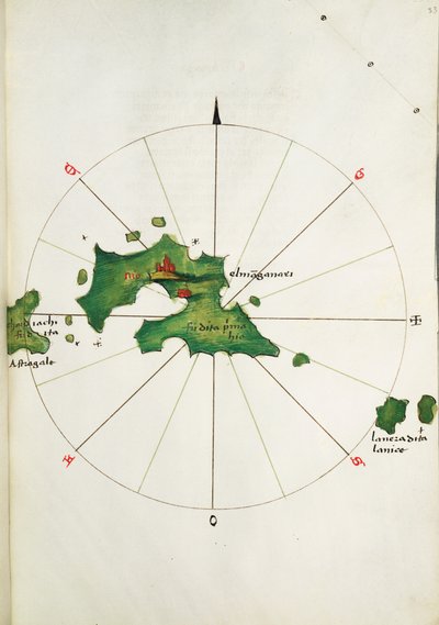 mapy, cca 1480 (pergamen) od Bartolomeo da li Sonetti