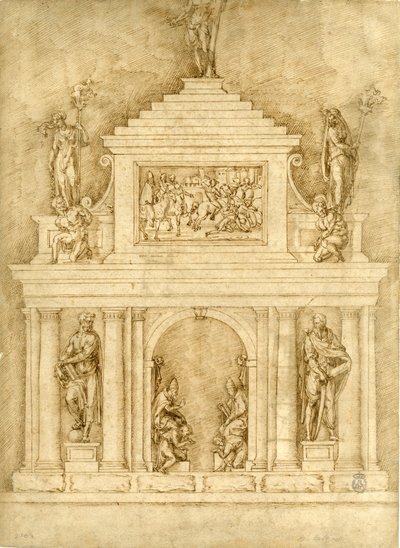 Projekt pro hroby Lva X a Clemente VII od Bartolommeo Bandinelli