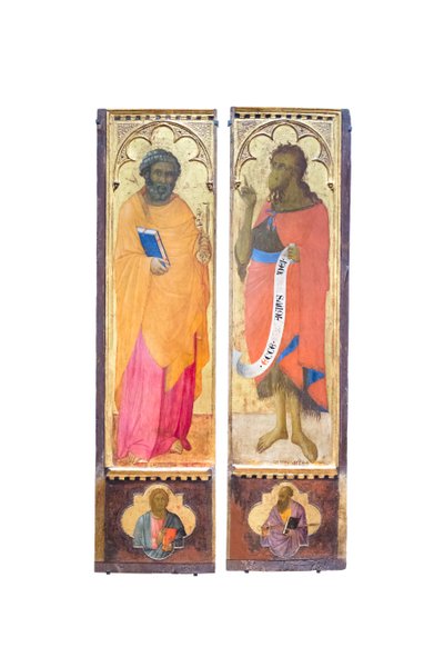 Pyhä Pietari ja pyhä Johannes Kastaja; apostoli ja pyhä Paavali od Bartolommeo Bulgarini