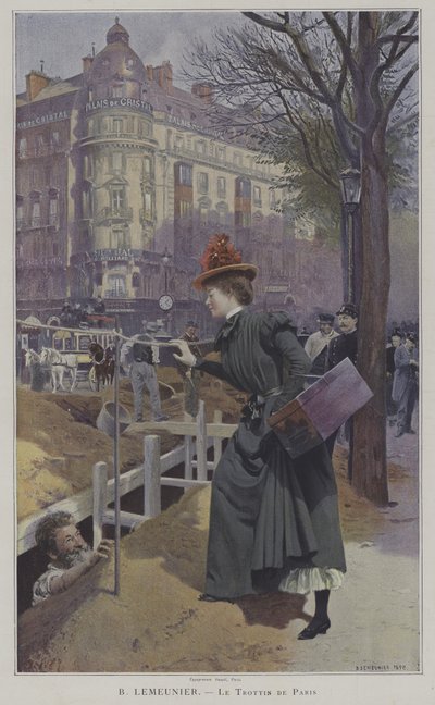 Le Trottin de Paris (pařížská švadlena Errand Girl) od Basile Lemeunier