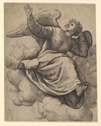 Anděl sedící na oblaku, ca. 1560. od Battista Franco Veneziano