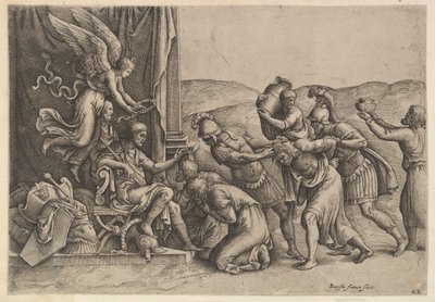 Scipio udělování milosti vězňům, 1530-61. od Battista Franco Veneziano