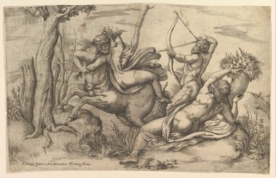 Únos Dejanira. od Battista Franco Veneziano