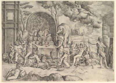 Pravý panel The Wedding of Cupid and Psyche, ca. 1530-61. od Battista Franco Veneziano