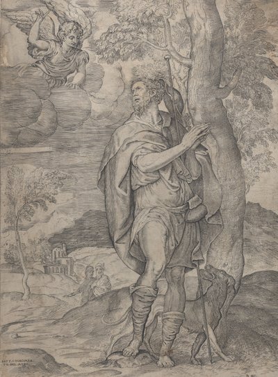 Svatý Roch, 1535-73. od Battista del Moro
