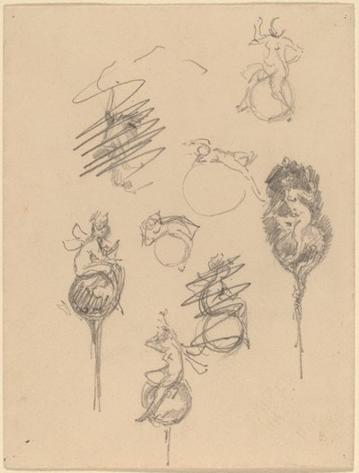 Studie pro návrhy šperků [recto] od Beatrice Godwin Whistler
