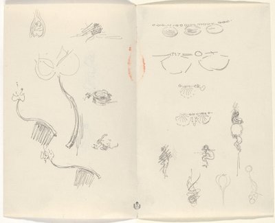 Studie pro návrhy šperků [verso] od Beatrice Godwin Whistler