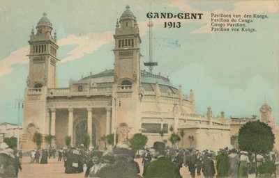 Pavilon Kongo; Gent; 1913. Pohlednice odeslaná v roce 1913. od Belgian Photographer